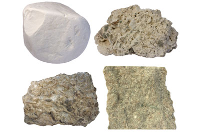 collection of raw limestone